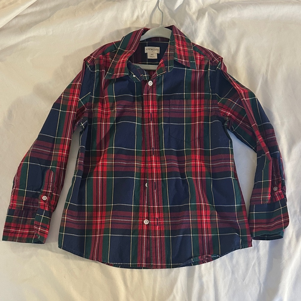 Crewcuts Red and Green Plaid Shirt